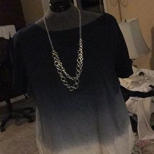 Blue the-dyed T-shirt